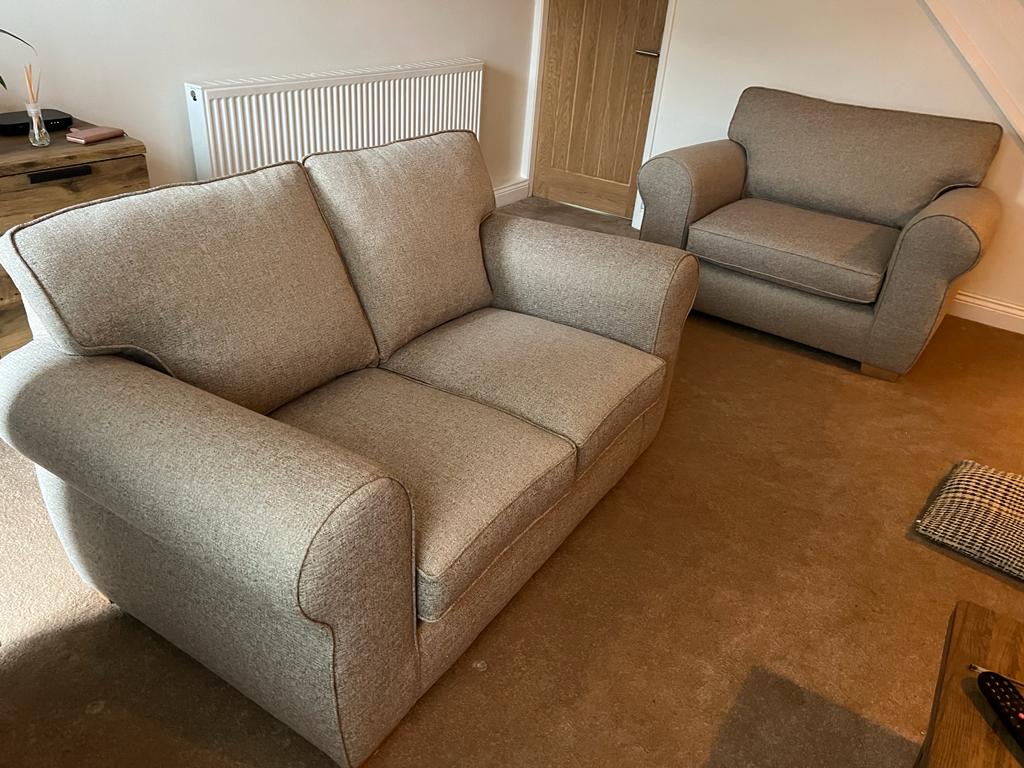 2 seater sofa & chair