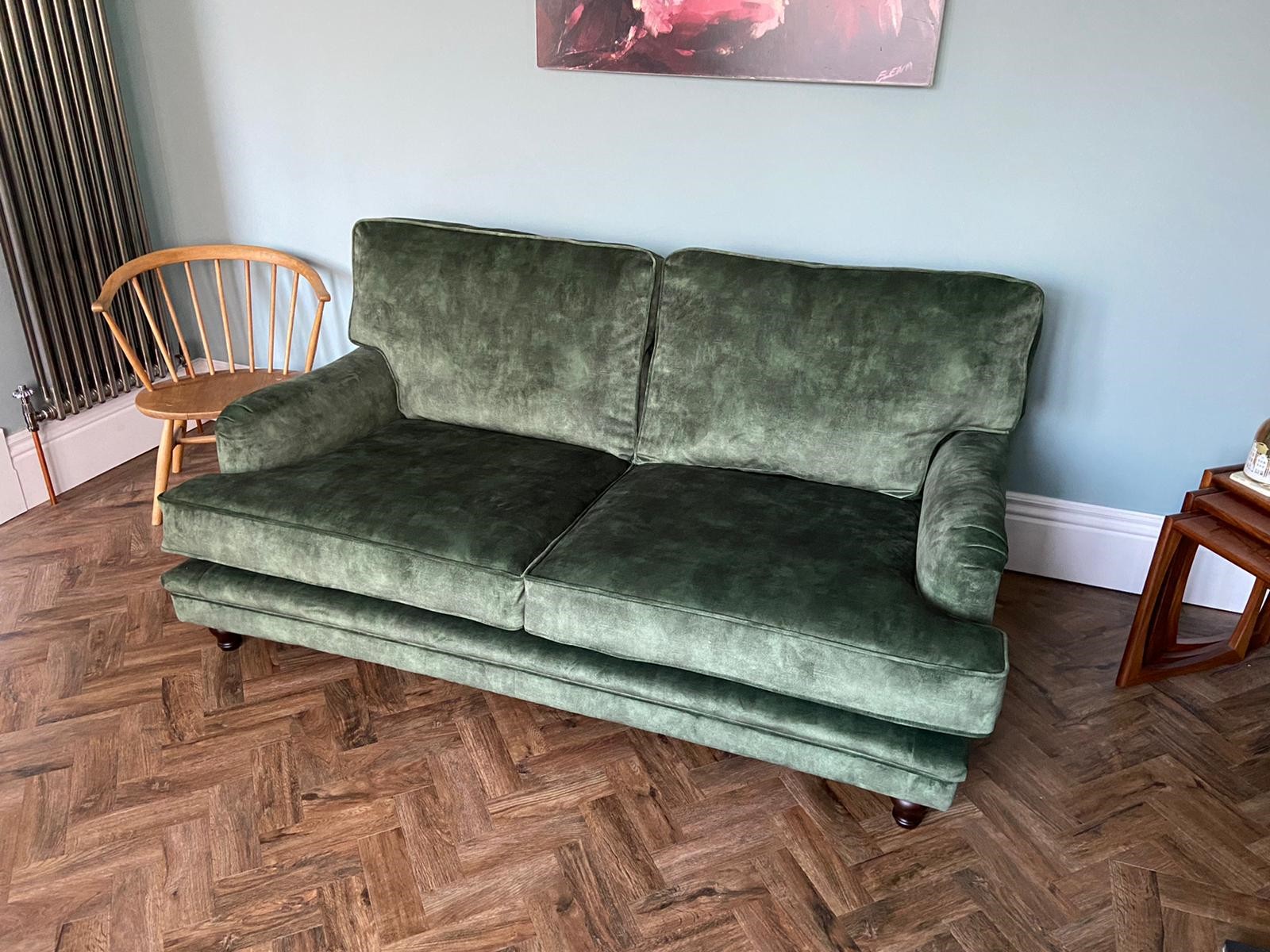 Green Velvet sofa