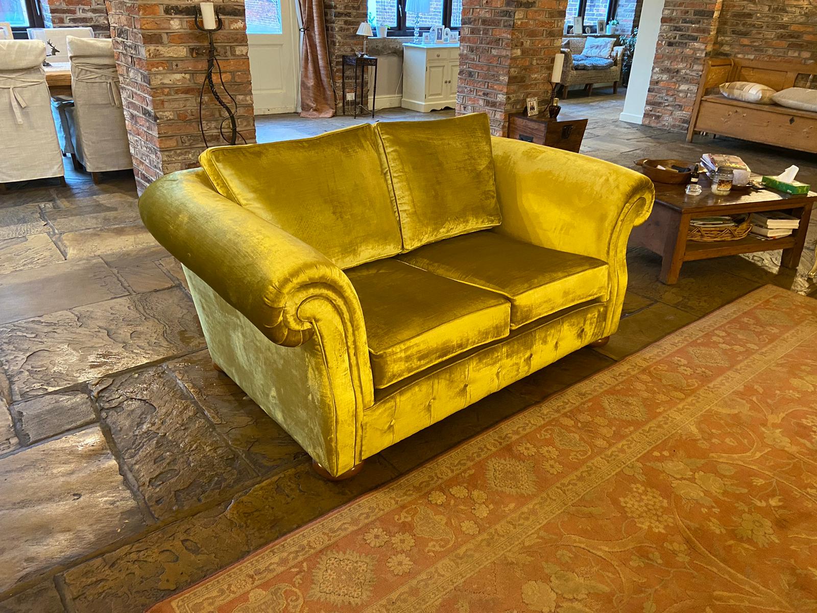 Velvet sofa